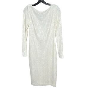 Lauren Ralph Lauren Bridal Sequined High Neck Low Back Party Dress Size 8 New